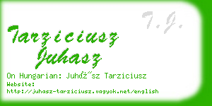 tarziciusz juhasz business card